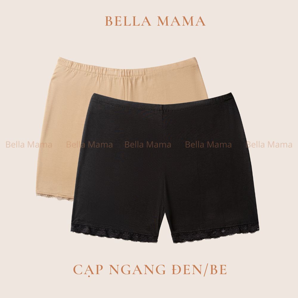 Quần Đùi Bầu Quần Mặc Trong Váy Bầu Cạp Cao Cạp Chéo Cotton Co Dãn Mềm Mại Chung Chỉnh Bụng Freesize Bella Mama Q812