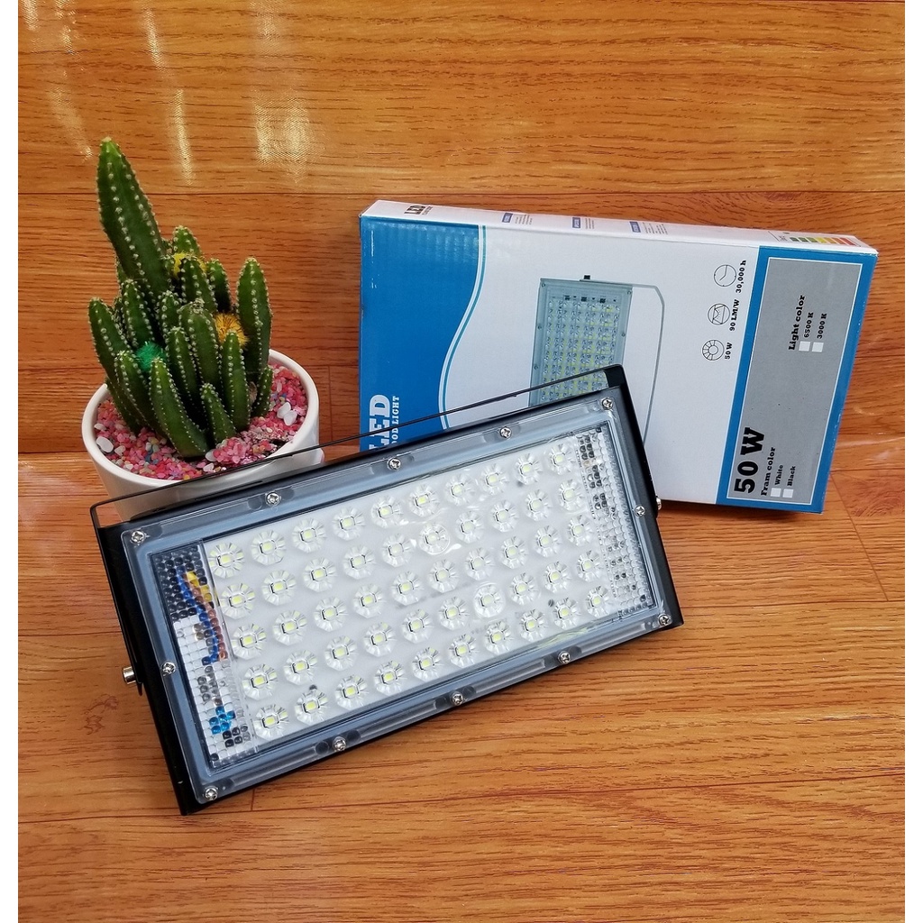 Sỉ 20 Đèn Led pha 50w hắt tường rọi cây siêu sáng flood Led hạt 2835 IP65 kín chống nước Posson LF-50x