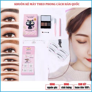 Khuôn kẻ lông mày chân mày,khung kẻ vẽ lông mày Hàn Quốc có thể tạo kiểu bao gồm bút chì kẻ mày và khuân mày