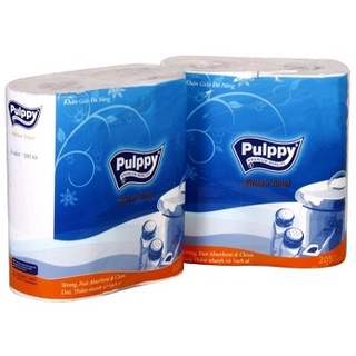 GIẤY VỆ SINH LAU BẾP ĐA NĂNG PULPPY (2 CUỘN 205 TỜ)