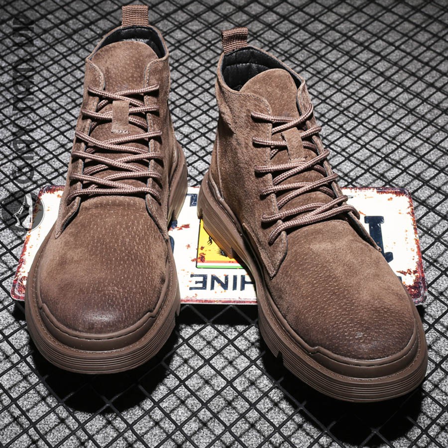 Giày Da Nam - FREESHIP - Giày Cao Cổ Nam Da Lộn Phong Trần GNK18 | BigBuy360 - bigbuy360.vn