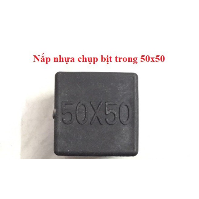 COMBO 10 cái nắp chụp nhựa vuông 50x50_bịt trong chân bàn ghế, nút chân chống xước, bịt trong chân ống sắt, nút nhựa