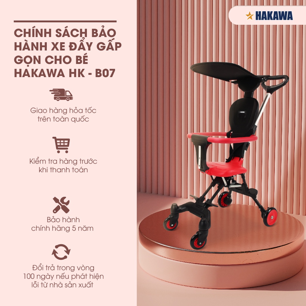 Xe đẩy gấp gọn em bé HAKAWA - HK-B07 - Sản phẩm chính hãng