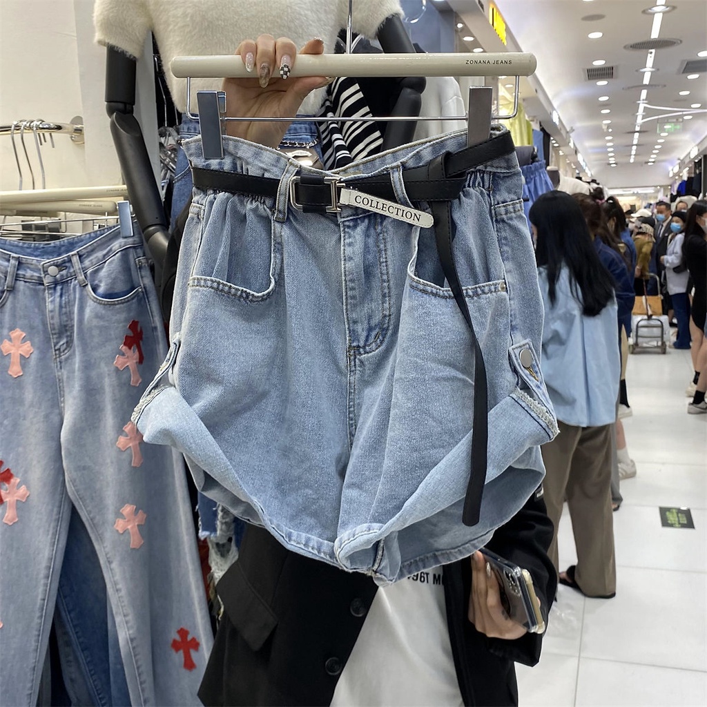 Quần short denim JSC ống rộng lưng cao thời trang mùa hè dành cho nữ