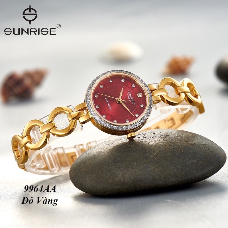 Đồng hồ lắc nữ Sủnise9964 viềng đính đá, kính saphia chống trầy,chống nước tuyệt đối