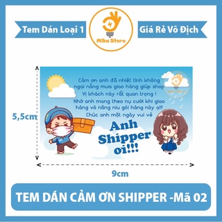 [SẴN] Comb 50 Tem Dán Cảm Ơn Shipper