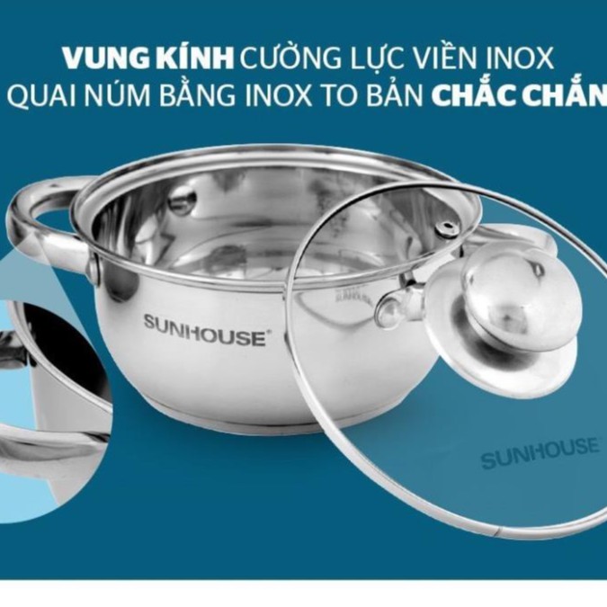 Bộ Nồi 3 Đáy Cao Cấp  Sunhouse SH334