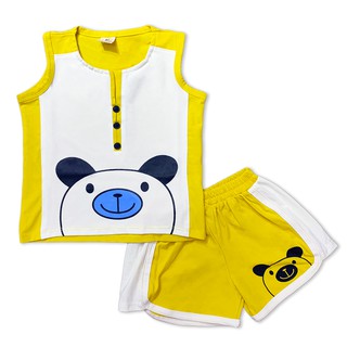 Đồ bộ thun bé trai Gấu đáng yêu cho bé 2 tháng – 3 tuổi