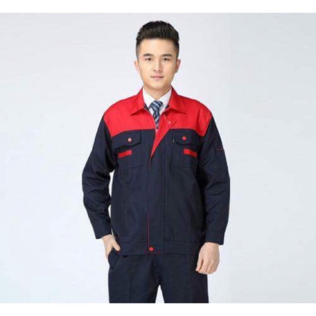 [DOO SAFETY] Bộ quần áo bảo hộ lao động nam nữ kaki khóa kéo SHUNI004B