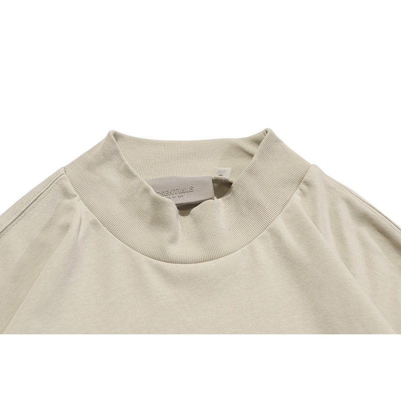 FOG FEAR OF GOD  ESSENTIALS Eighth Season High Round Neck Double Line High Street Loose Casual Chest Flocking Print Long Sleeves