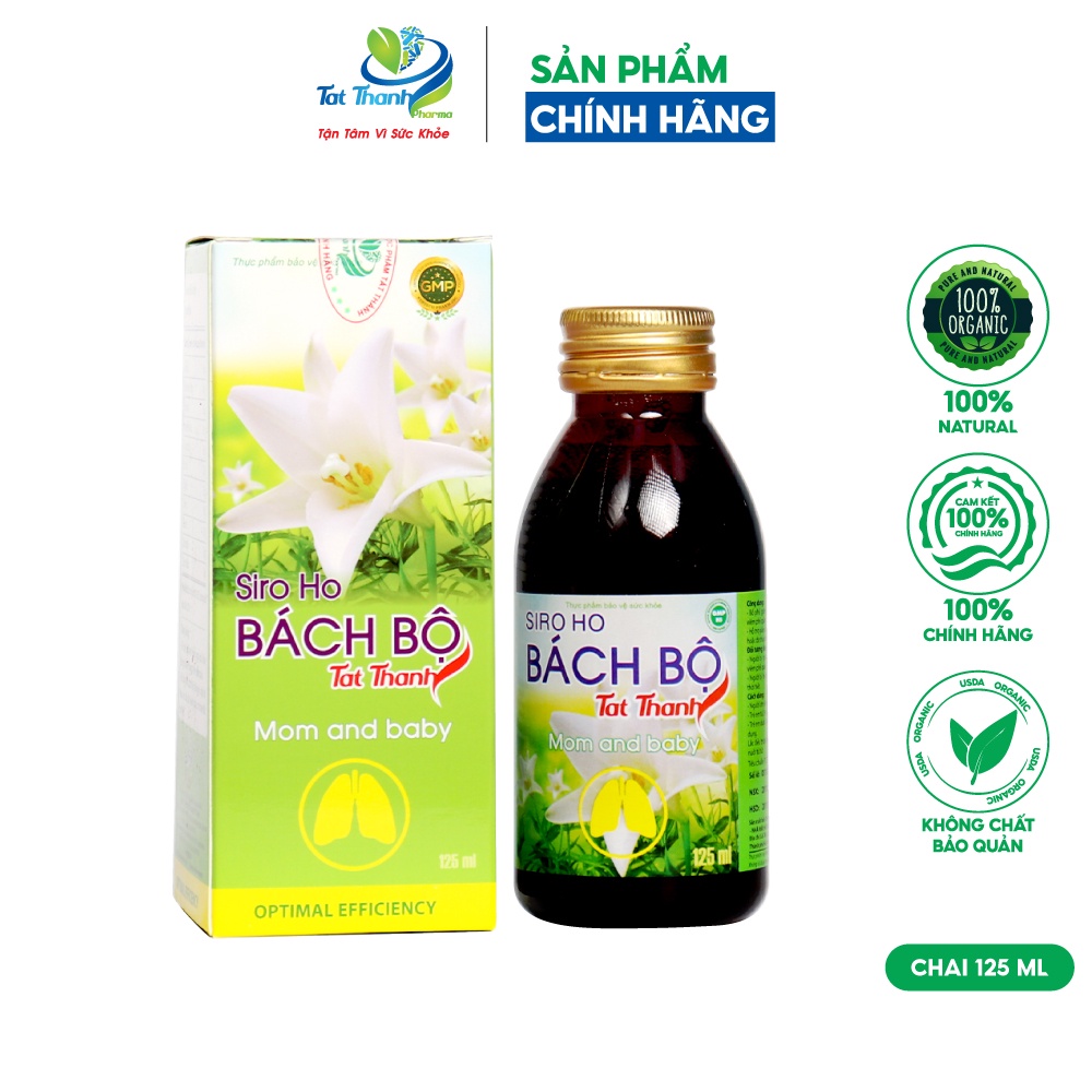 Siro ho Bách Bộ Mom and Baby Tất Thành Pharma bổ phế giảm ho 125ml