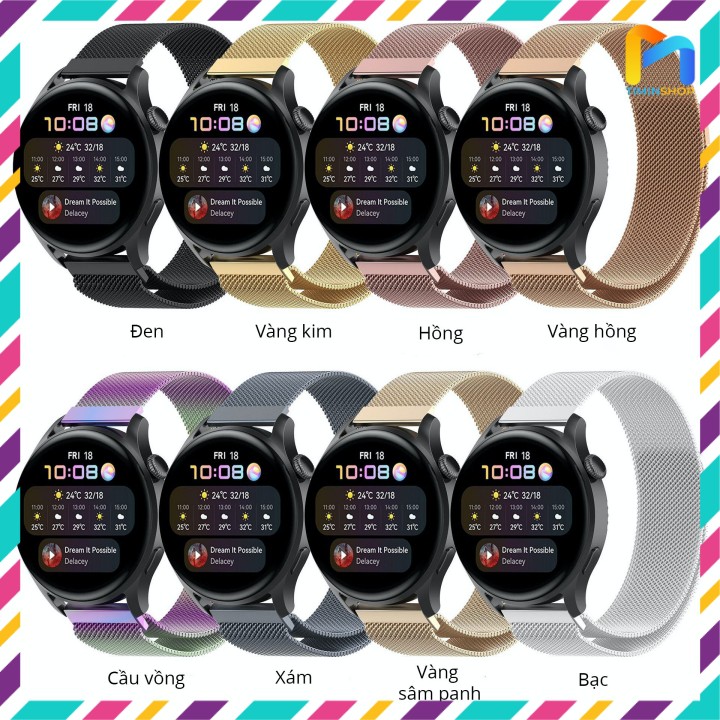 Dây Huawei Watch 3/ 3 Pro/ GT3 42/ 46mm/ GT Runner - Dây thép không gỉ (DT)