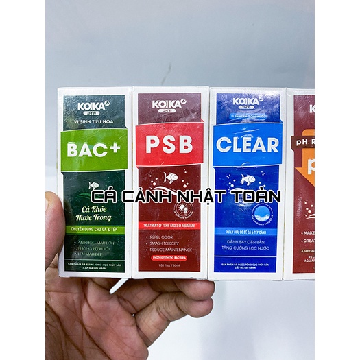 COMBO 5 LOẠI SẢN PHẨM KOIKA 30ML CHO BỂ CÁ CẢNH