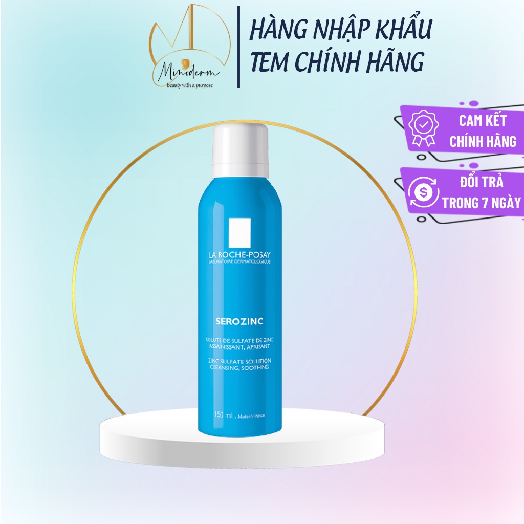 Xịt khoáng La roche posay serozinc làm sạch và giảm bóng nhờn cho da dầu mụn150ml, 300ml