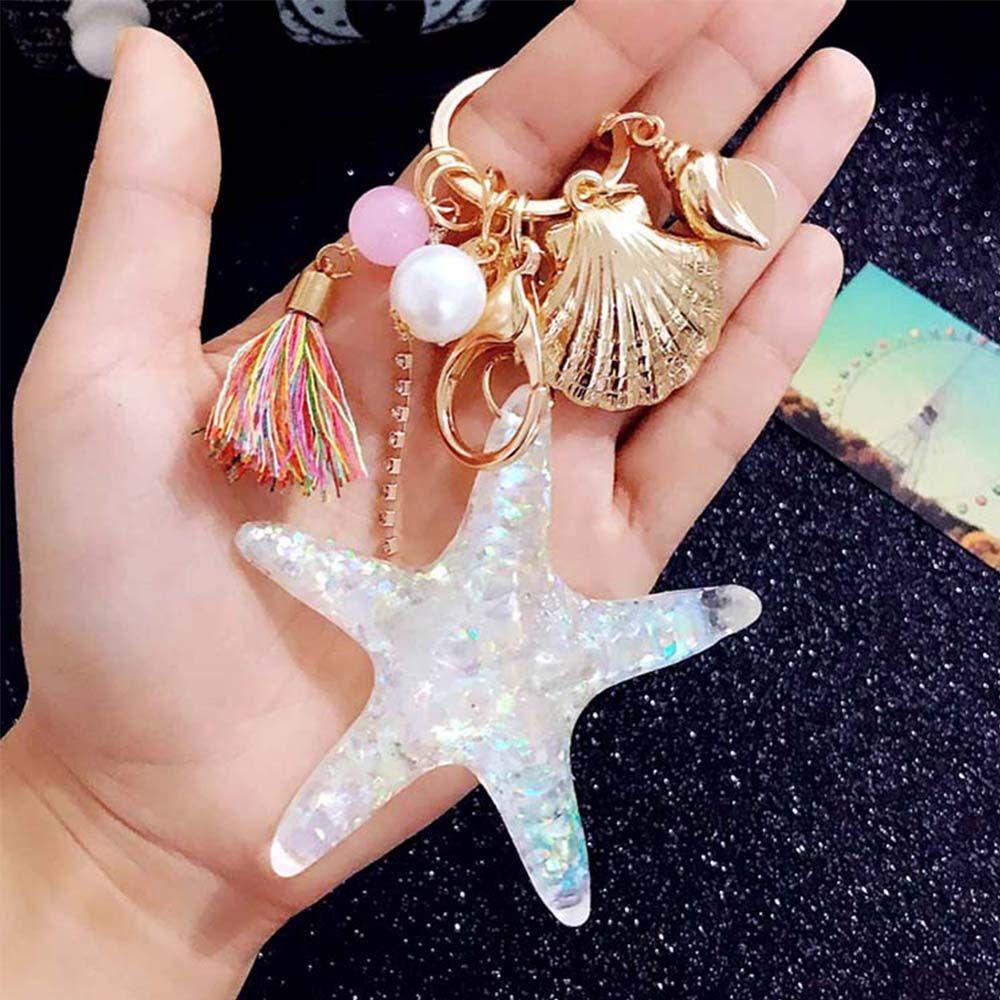 LANFY Móc Khóa Hình Vỏ Sò / Sao Biển Thời Trang