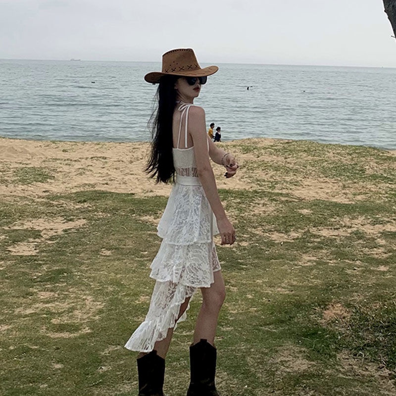 Đầm Body Phối Ren Hoa Thiết Kế Lệch Vai Quyến Rũ | BigBuy360 - bigbuy360.vn