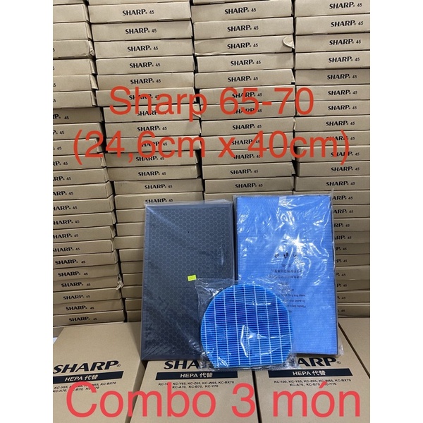 Combo 3 Món  Sharp 65-70 : kc-100, kc-y65, kc-w65, kc-bx70, kc-a70, kc-b70, kc-y70
