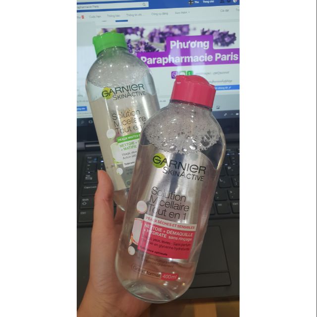 Tẩy trang Garnier Pháp 400ml