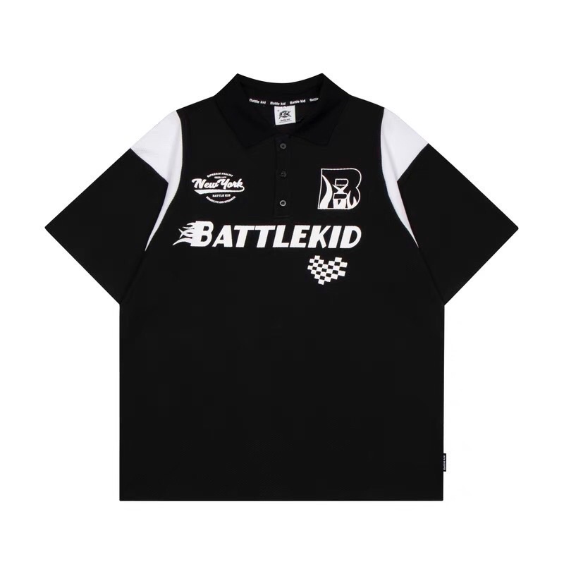 Áo Polo Nam nữ unisex, Áo cổ bẻ tay lỡ chất cotton mềm phong cách Ullzang