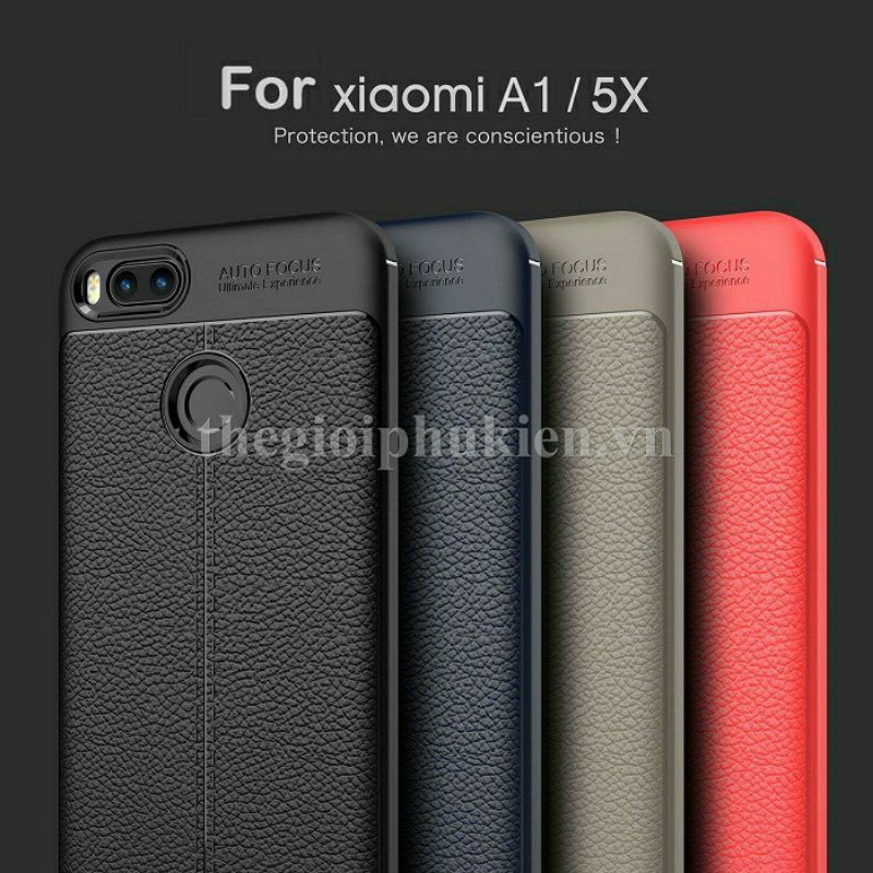 Ốp lưng Xiaomi Mi 5X, A1 silicon giả da, chống sốc Auto Focus