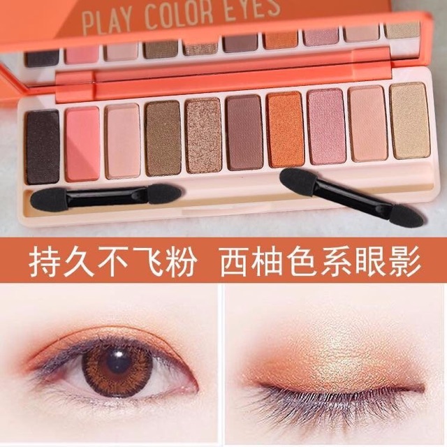 ( follw shop 19k) Bảng 10 màu phấn mắt play color eyes chính hãng- nội địa trung