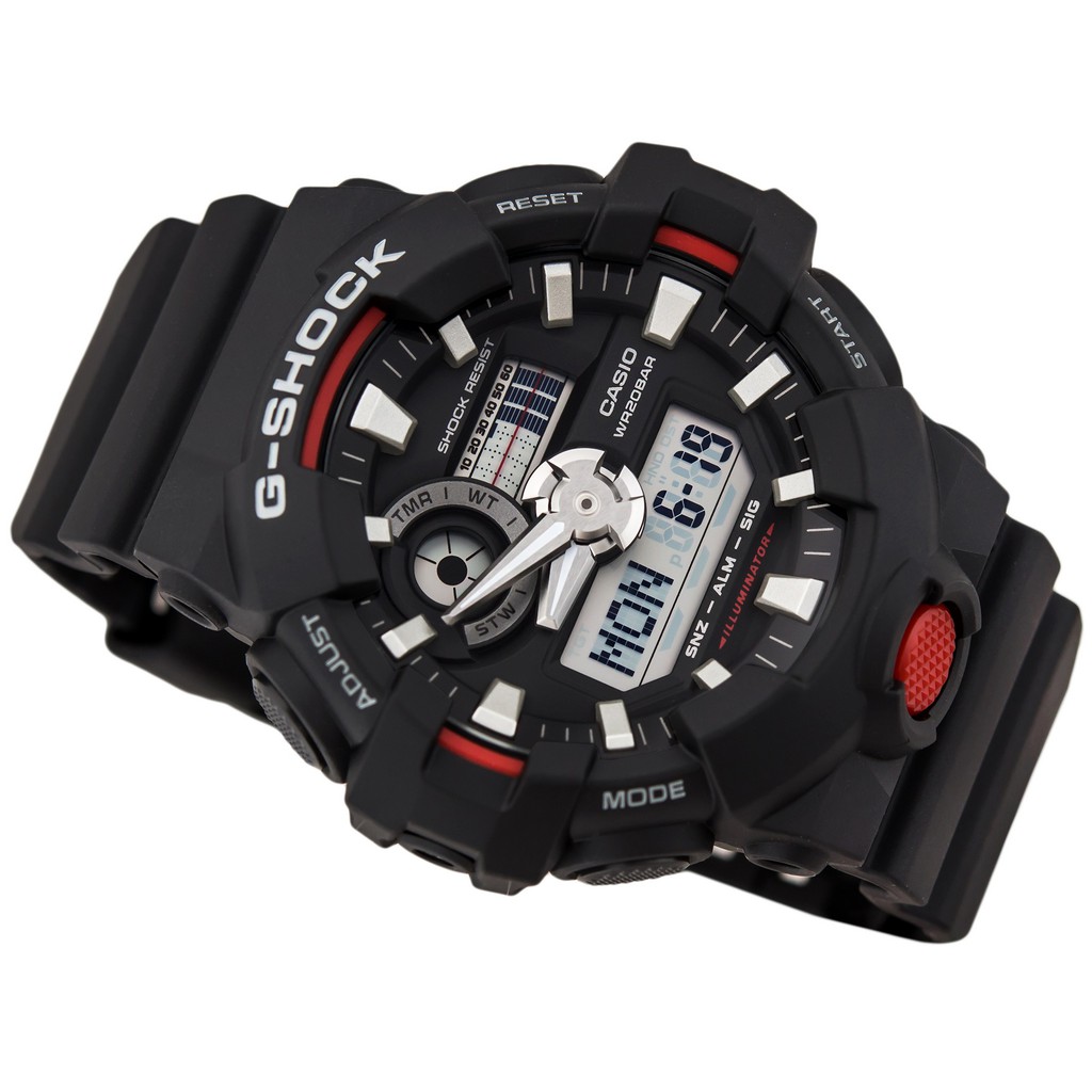 [Mã FARSBR243 giảm 15% đơn 249K] Đồng hồ nam dây nhựa Casio G-Shock chính hãng Anh Khuê GA-700-1ADR