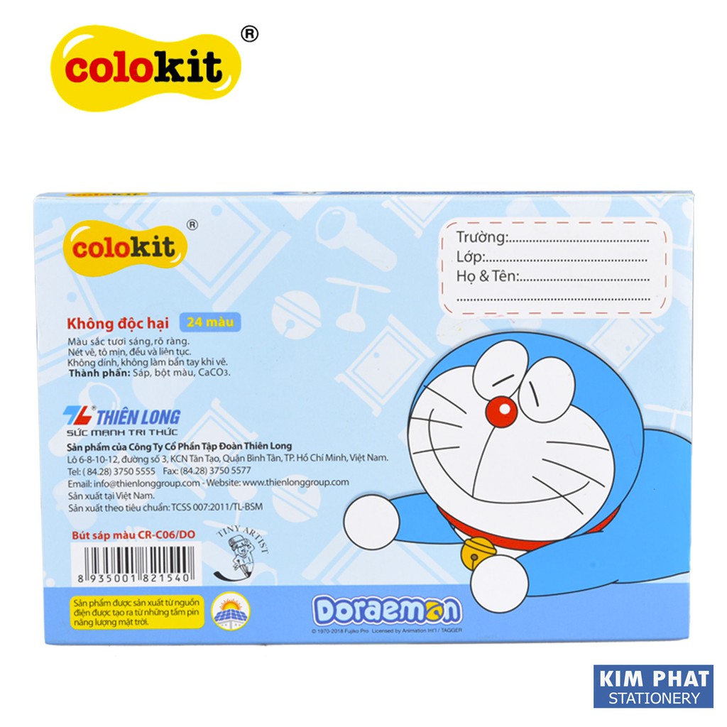 Bút sáp màu Colokit Doraemon