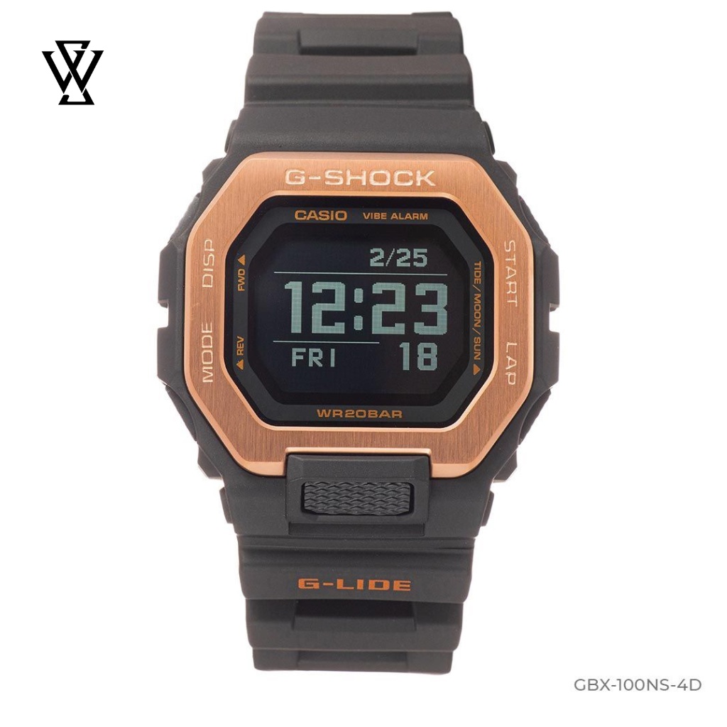 Đồng Hồ Điện Tử Nam Casio G-Shock WATCHSTORE GBX-100NS-4DR Thiết Kế Mặt Kính Khoáng 46mm, Vỏ Carbon Và Dây Cao Su Bền