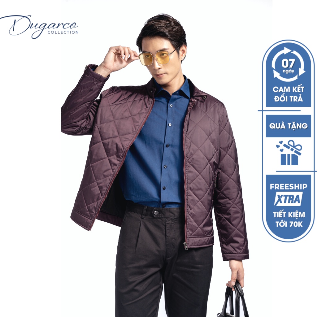 Áo khoác jacket DUGARCO nam hai lớp cao cấp chống thấm nước, giữ ấm tốt 82JM42153