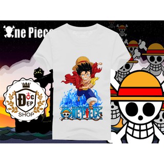 Áo Thun One Piece Luffy Siêu Hot tay ngắn màu trắng DOP007