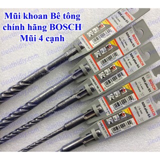 Mũi khoan bê tông chính hãng BOSCH SDS Plus-5X mũi 4 cạnh