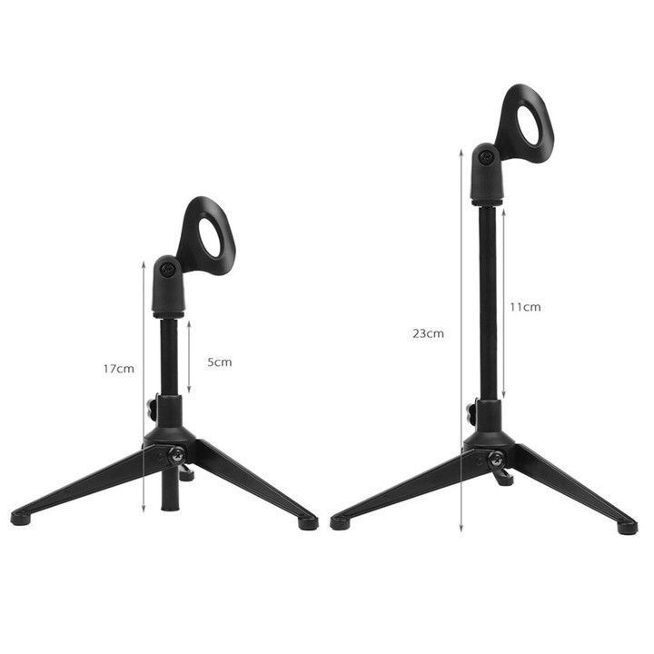 GIÁ ĐỠ MICRO 3 CHÂN KẸP ĐỂ BÀN MICROPHONE STANDS XẾP GỌN ĐA NĂNG CHIỀU CAO TỐI ĐA 24CM