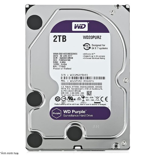 Ổ Cứng Gắn Trong Western Digital 1TB 2TB 3TB 4TB 6TB Purple - WD10PURZ - WD20PURZ - WD30PURZ - WD40PURZ - WD60PURZ