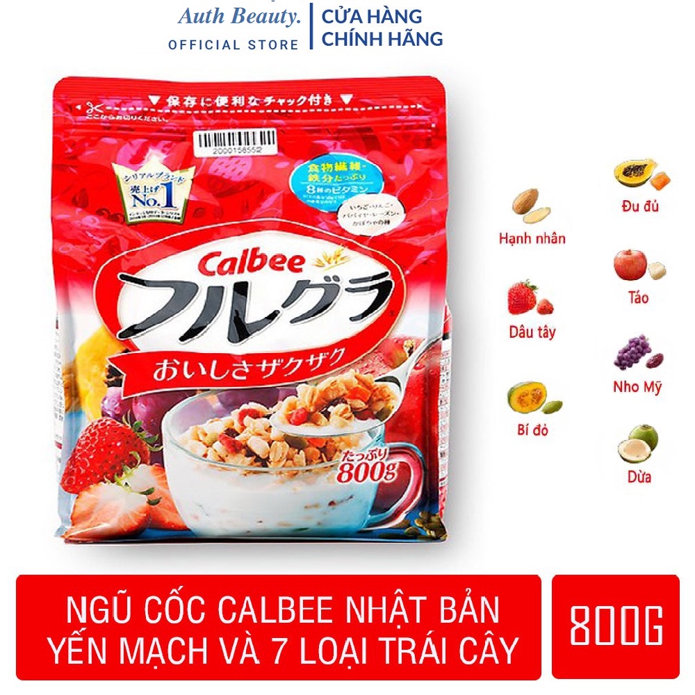 Ngũ cốc Calbee Ngũ cốc Calbee Nhật Bản hoa quả , trái cây dùng ăn sáng - ăn kiêng giảm cân ( 800G )