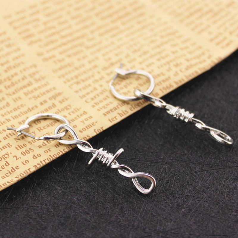 Khuyên Tai Kim Loại Hình Số 8 Độc Đáo