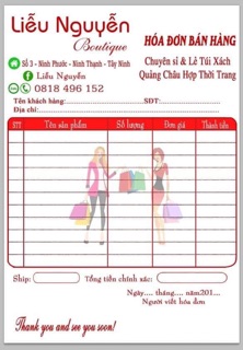 Hoá đơn in theo yêu cầu