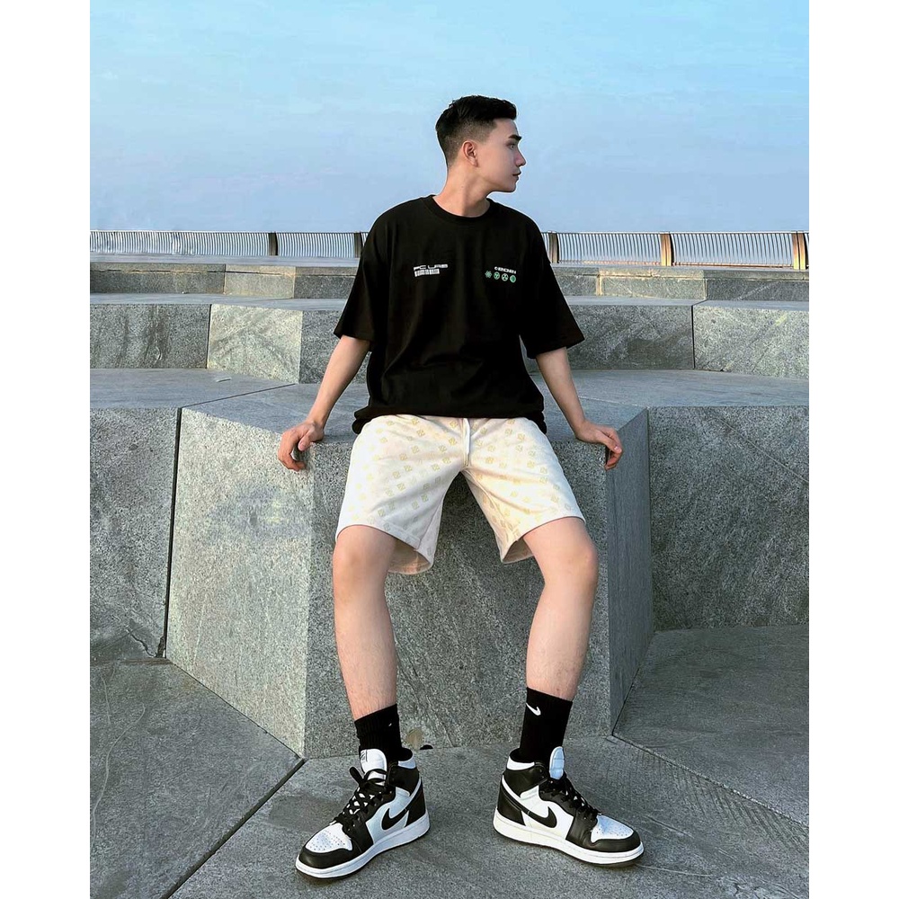 Quần PC BRAND - PC Cafe Monogram Short Chân Cua 100% Cotton