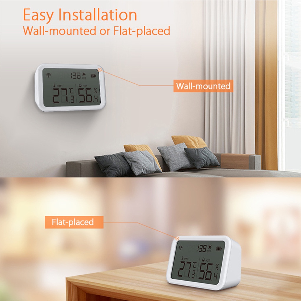 Thiết bị cảm biến Nhiệt độ Độ ẩm Nhiệt kế Thông minh Cổng vào LCD