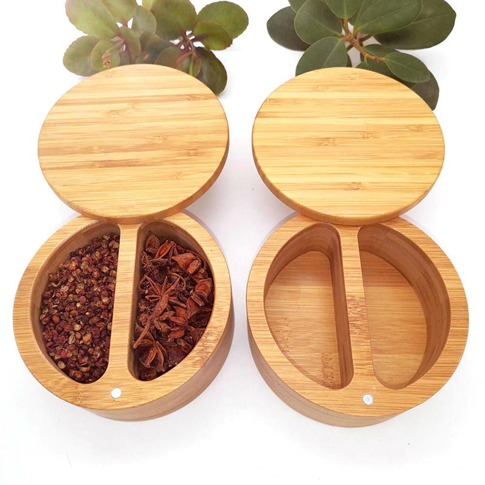Hộp Đựng Gia Vị 2 Ngăn Sáng Tạo Cho Nhà Bếp