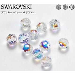 Hạt Pha Lê Swarovski 5003 - Tròn Giác Nhuyễn - Size 10mm/2mm - Màu 001AB