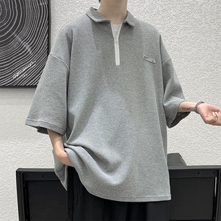 Áo thun cổ polo tay ngắn dáng rộng thời trang mùa hè dành 2023 cho nam