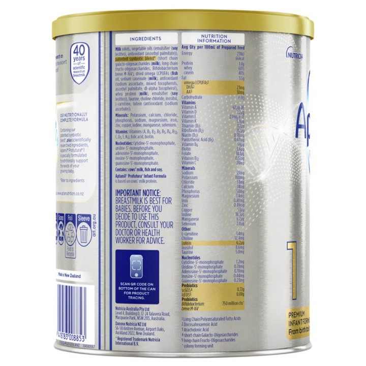 Sữa Bột Aptamil Profutura Úc đủ số 1,2,3