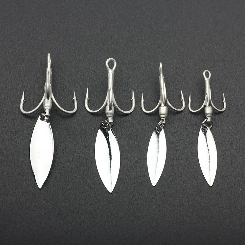 5 cái #8 #6 #4 #Set 2 lưỡi câu cá bằng thép Carbon màu bạc