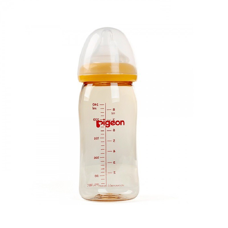 [ XUẤT SỨ NHẬT BẢN] Bình sữa Pigeon Softouch cổ rộng dung tích 160ml và 240ml-PPSU