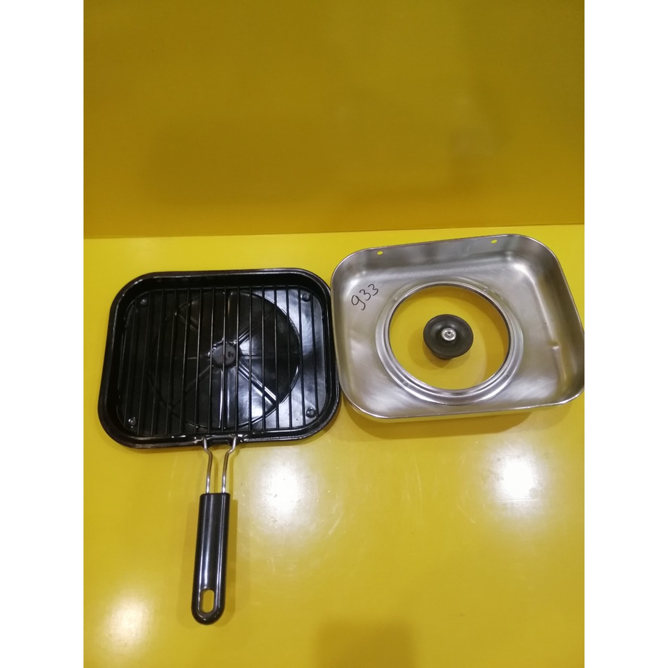 Chảo nướng kèm hấp chống dính nội địa Nhật, size 26*20cm (mã 933), Dùng được bếp từ
