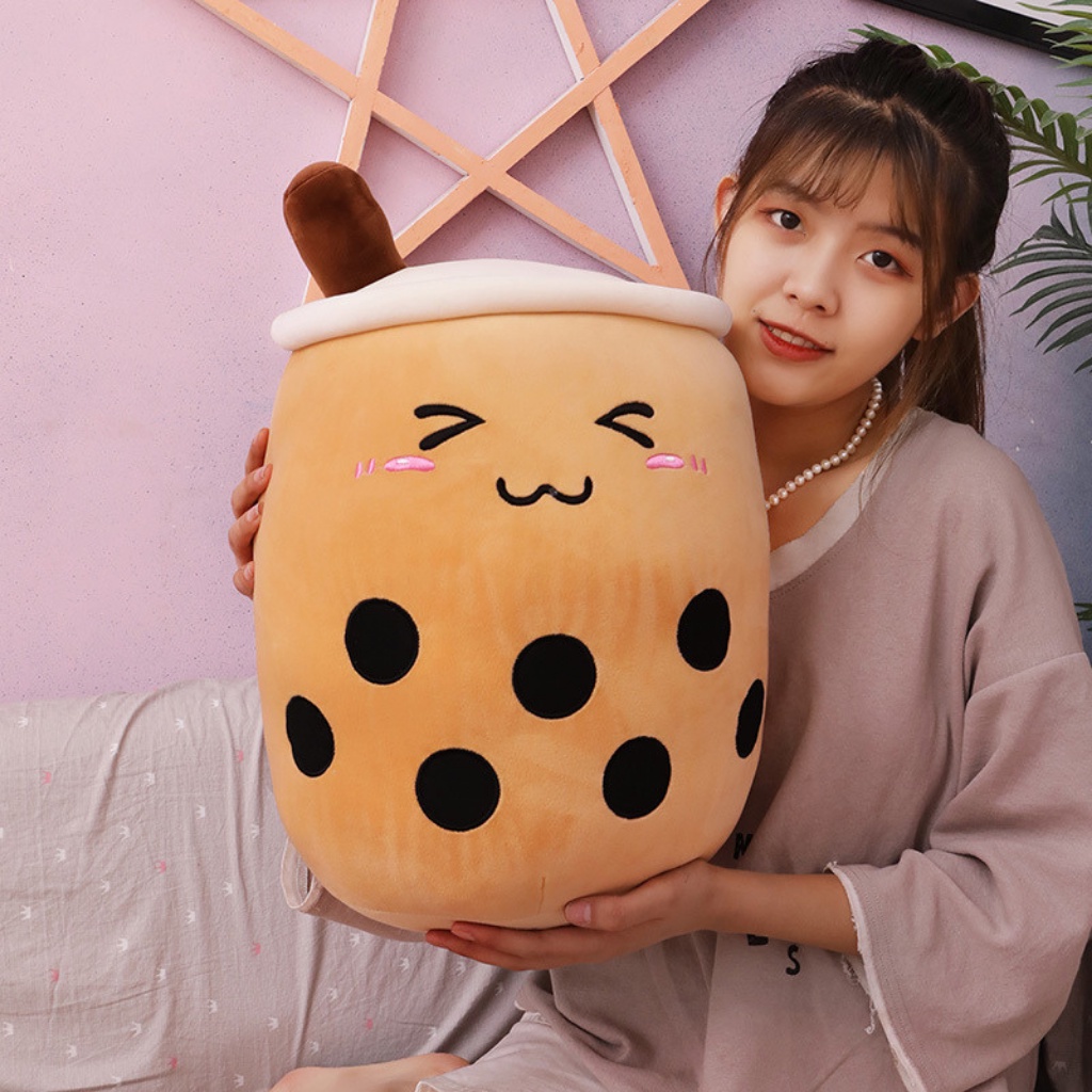 Gấu bông gối ôm bình trà sữa thú nhồi bông dễ thương chất liệu mềm mịn BUMBEARSHOP