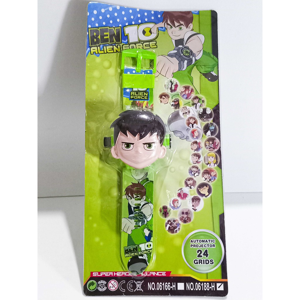 [4 LOẠI BEN 10] Đồ chơi đồng hồ ben 10 chiếu 24 hình khác nhau, đồ chơi đồng hồ đeo tay chiếu hình Ben Ten