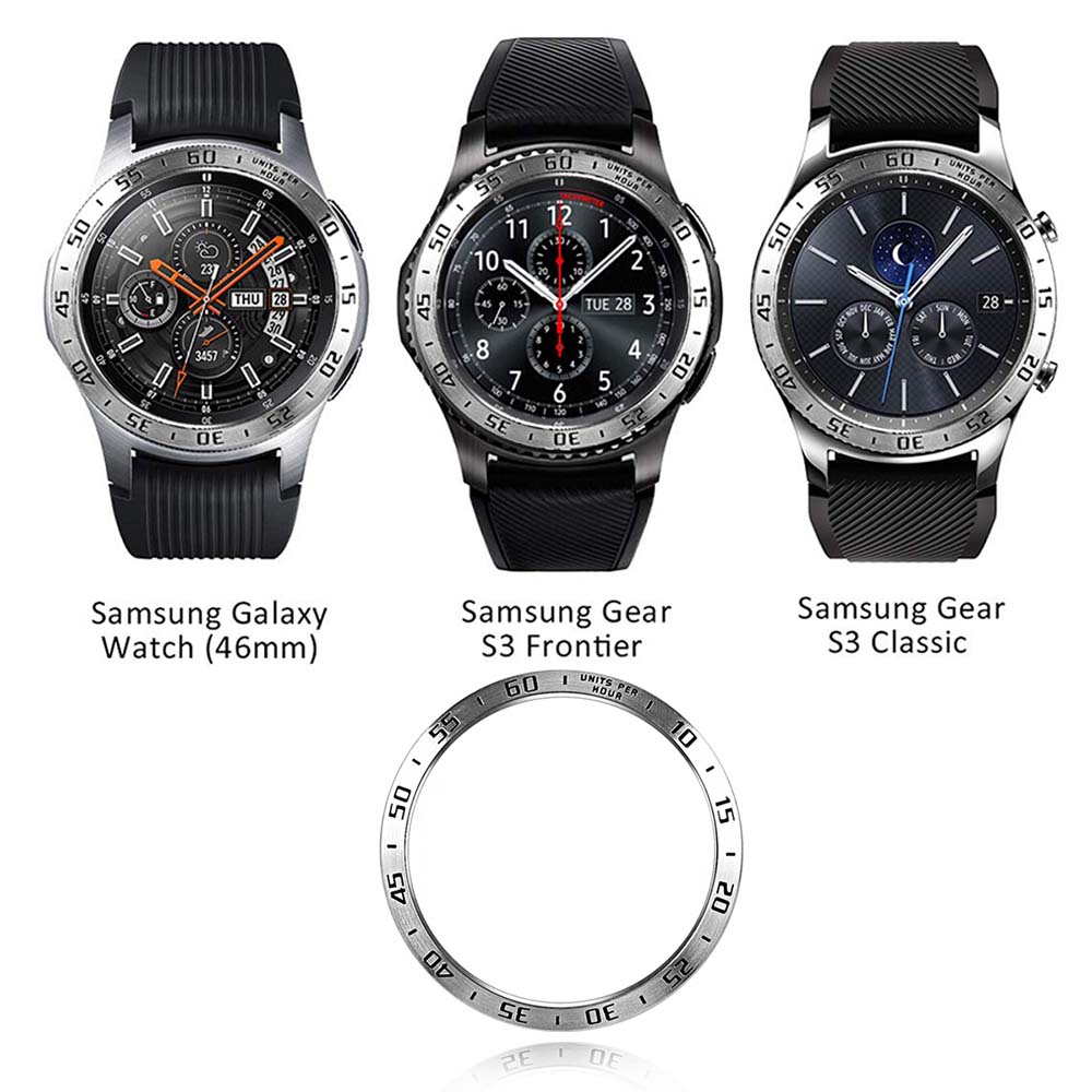 Vòng kim loại viền cho mặt đồng hồ Samsung Galaxy 42mm 46mm Gear S3