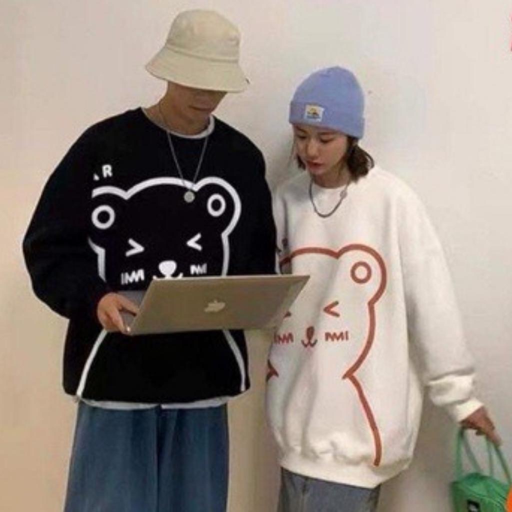 Áo sweater unisex form rộng ulzzang hottrend BEAR AKN25 LECHAU street style nam nữ chất nỉ ngoại mềm mỉn xịn rẻ đẹp | BigBuy360 - bigbuy360.vn