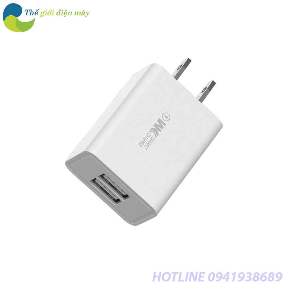 Củ sạc nhanh 2 cổng USB WK DESIGN WP-U56 - Bảo hành 1 tháng - Shop Thế Giới Điện Máy